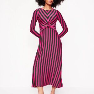 Boden Pink Twisted Waist Jersey Dress size 4R NWT